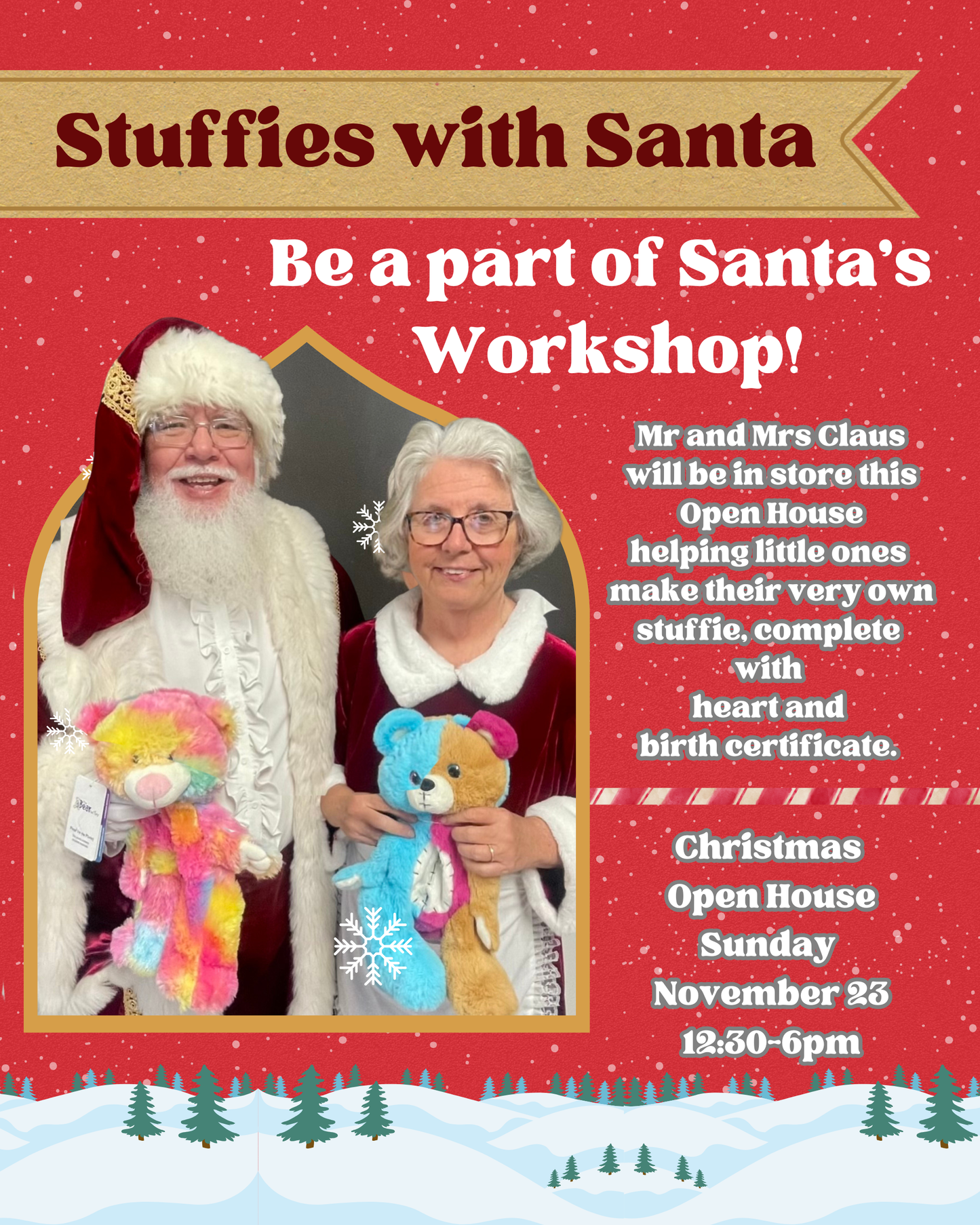 Stuffies with Santa