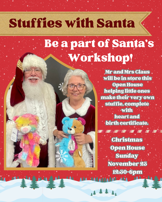 Stuffies with Santa