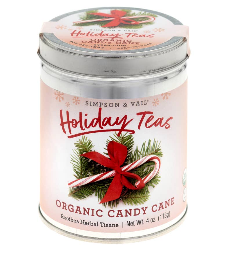 Candy Cane Rooibos Herbal Tisane - Organic, 4 Ounce Tin