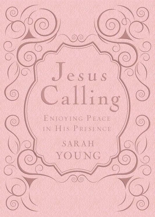 Jesus Calling, Pink Leathersoft, with Scripture References; Enjoying Peace in His Presence (a 365-Day Devotional) cover image