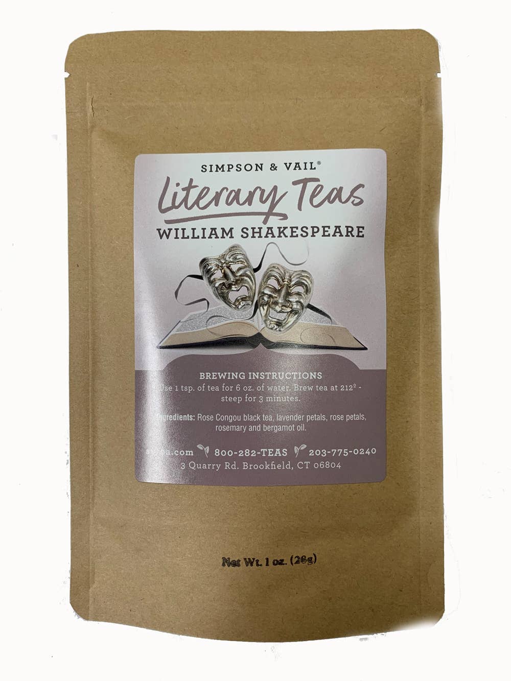 William Shakespeare's Black Tea Blend - 1 Ounce Packet