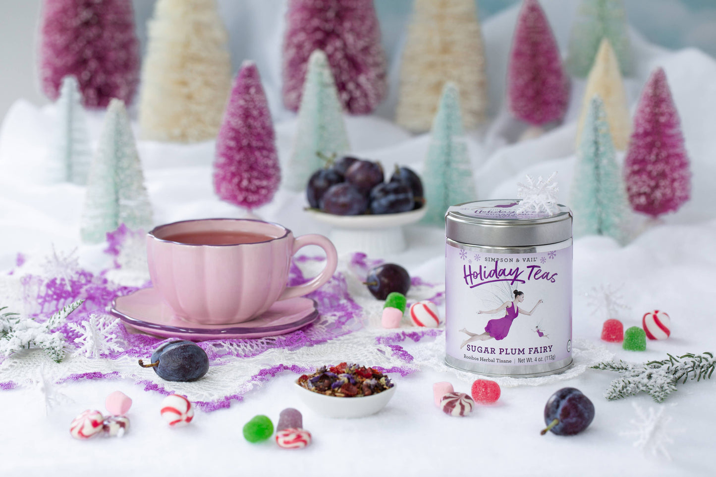 Sugar Plum Fairy Rooibos Herbal Tisane - 4 Ounce Tin