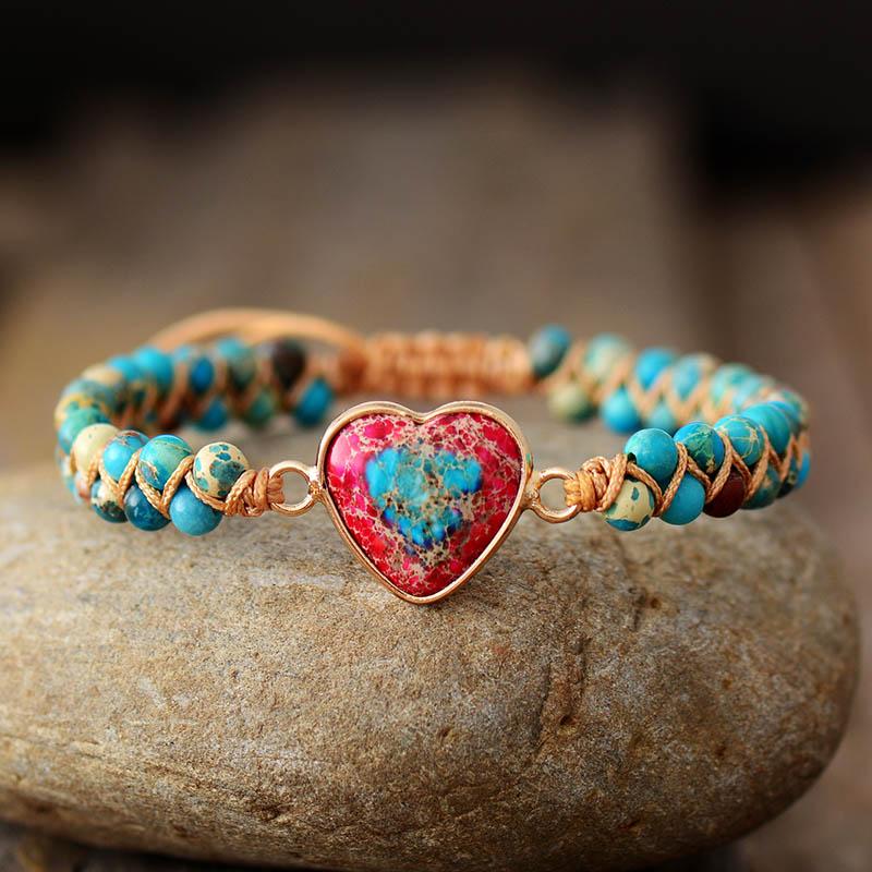 Passion Heart Friendship Bracelet - Turquoise