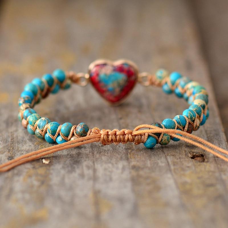 Passion Heart Friendship Bracelet - Turquoise