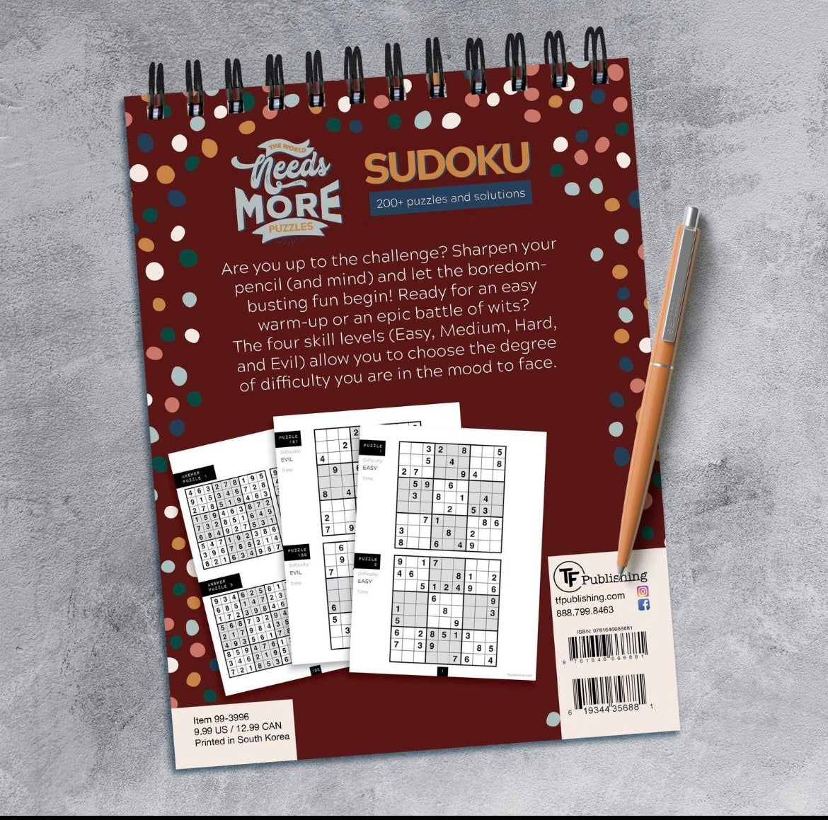 The World Needs More Sudoku Puzzle Book