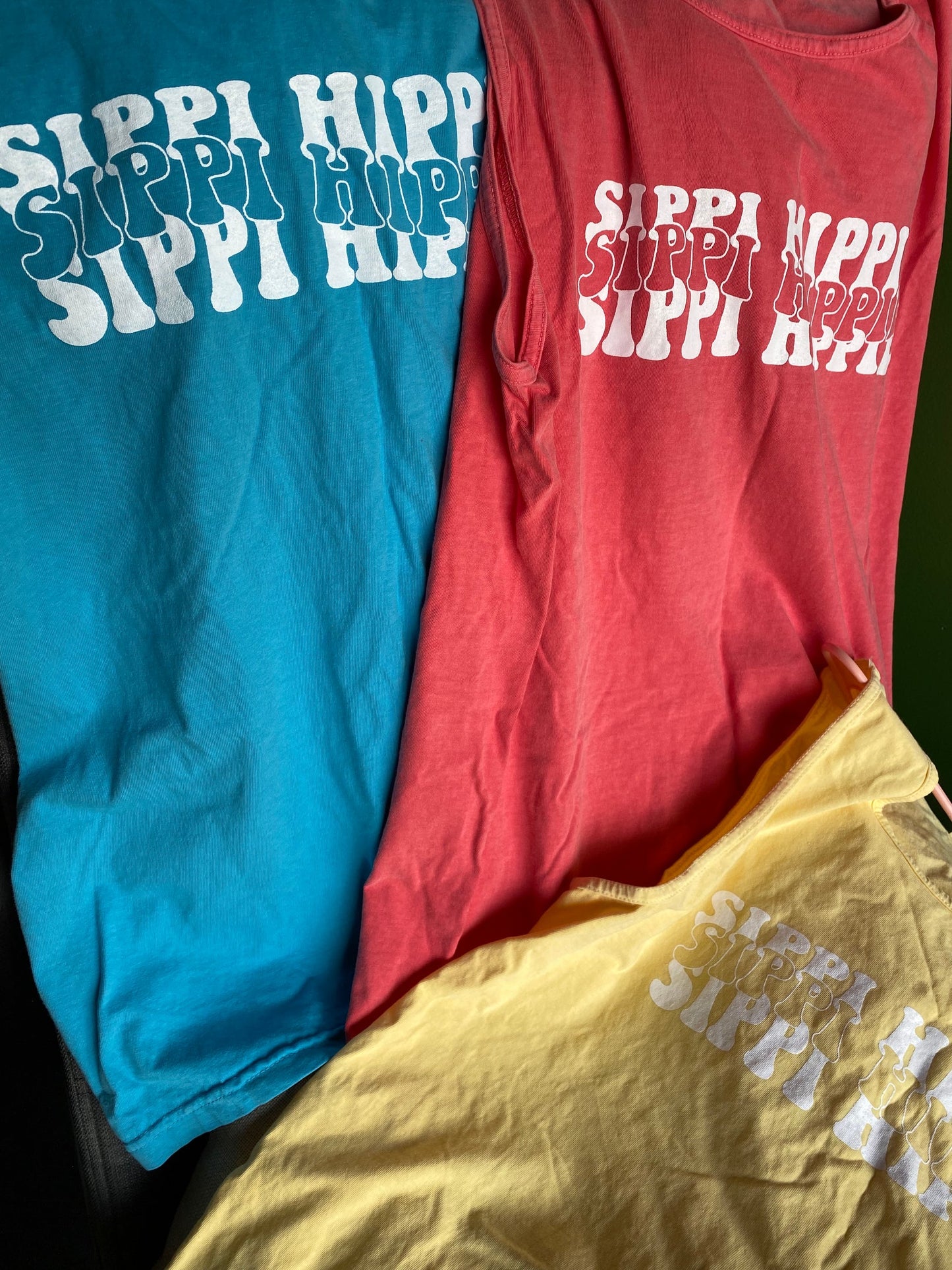 Sippi Hippie Name - CC Tank Large Coral